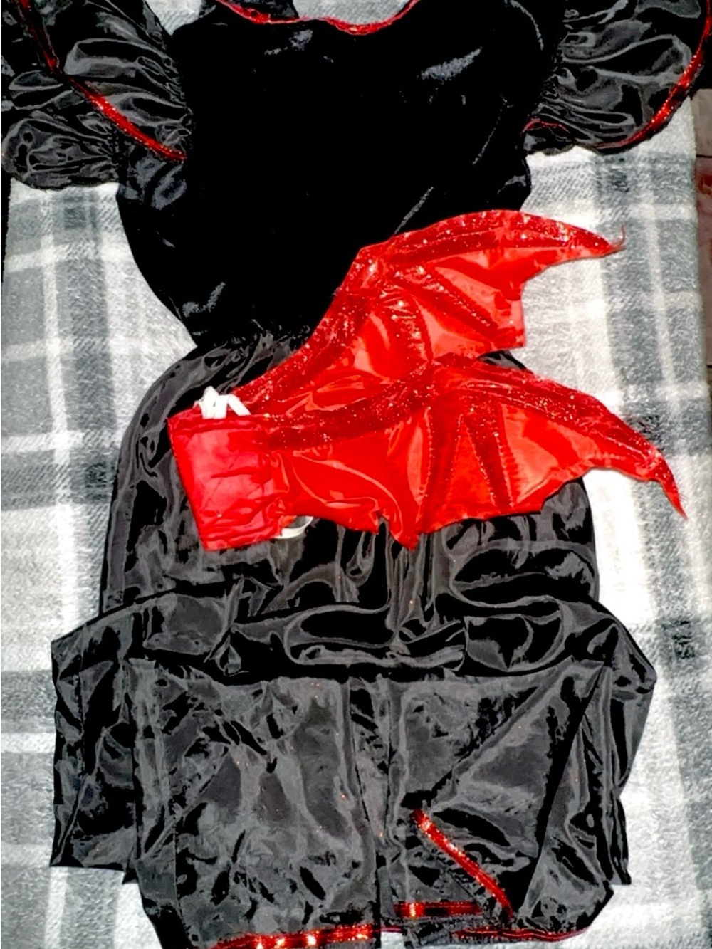 Kids Black and Red Vampire Bat Costume
